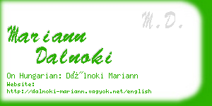 mariann dalnoki business card